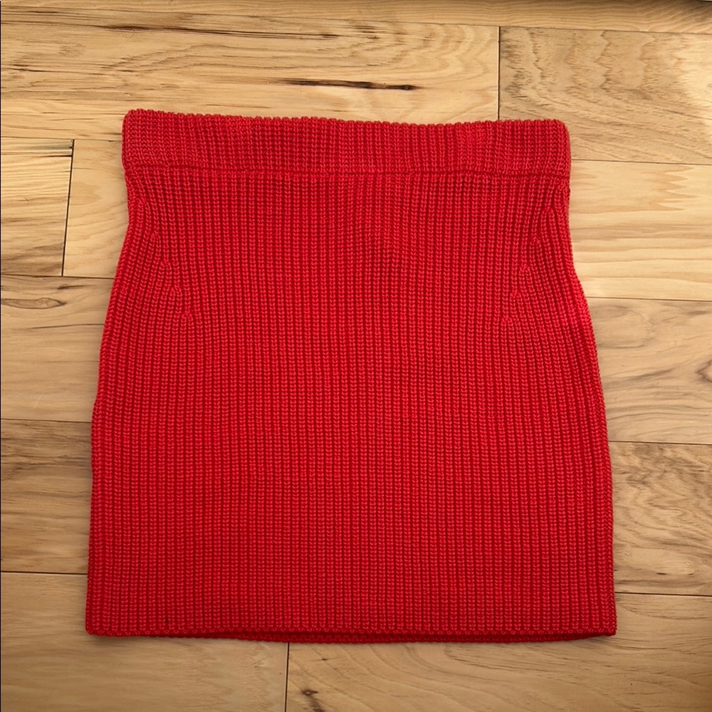 Simon Miller Red Knit Mini Skirt